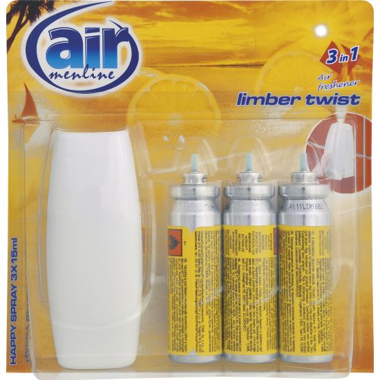 AIR menline happy spray osvěž.vzduchu s rozprašovačem + 3x15ml náplň Limber twist Ostatní