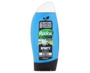 Radox sprch.gel MEN 250ml 2v1 SPORTY  modrý Akce !!!