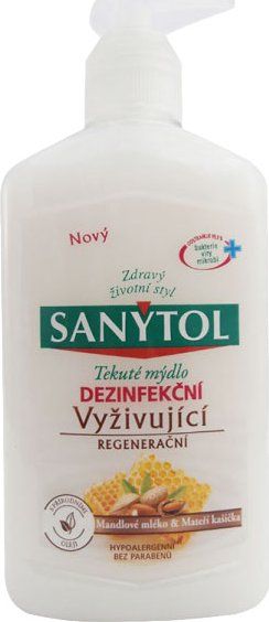 Sanytol mýdlo 250ml dezinfekční, vyživující regenerační s mandl.mlékem a mateří kašičkou Ostatní
