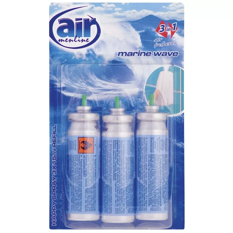 AIR Menline happy spray 3x15ml Marine wave /3náplně /, kart. 10ks