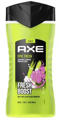 AXE MEN EPIC FRESH 3v1 grapefruit&tropical pineapple scent sprch.gel 250ml, kart.12ks