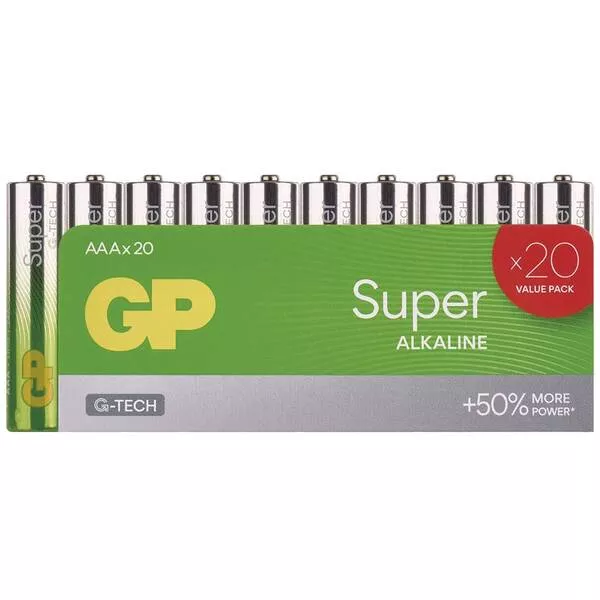 Baterie GP mikro Super alkalické AAA 20ks