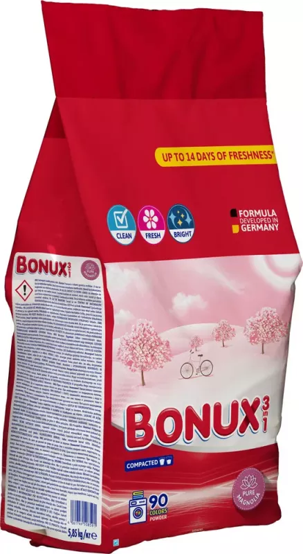 Bonux pr.prášek Color Pure Magnolia 5,85kg, 90PD AKCE!