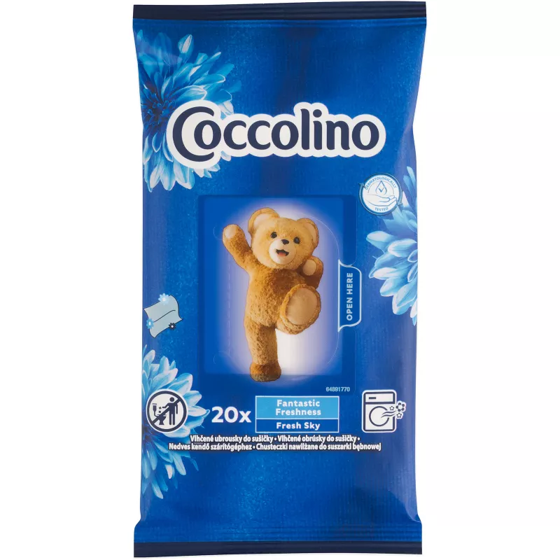 Coccolino vlhč. vonné ubrousky do sušičky 20ks Fresh Sky