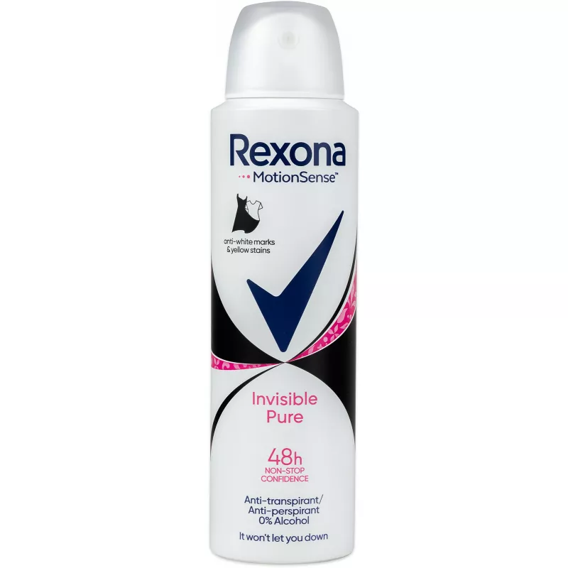 REXONA deo Invisible Pure anti-perspirant 48h 150ml, kart.6ks