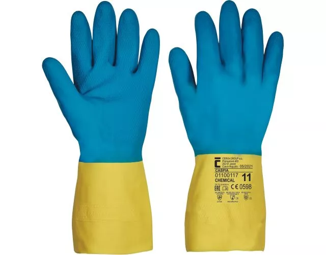 Rukavice Caspia neopren-latex vel. M/8, kart. 6párů