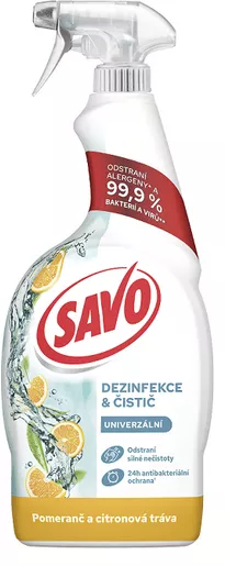 Savo dezinfekční UNI čistič 700ml vůně pomeranč a citr.tráva, kart. 12ks