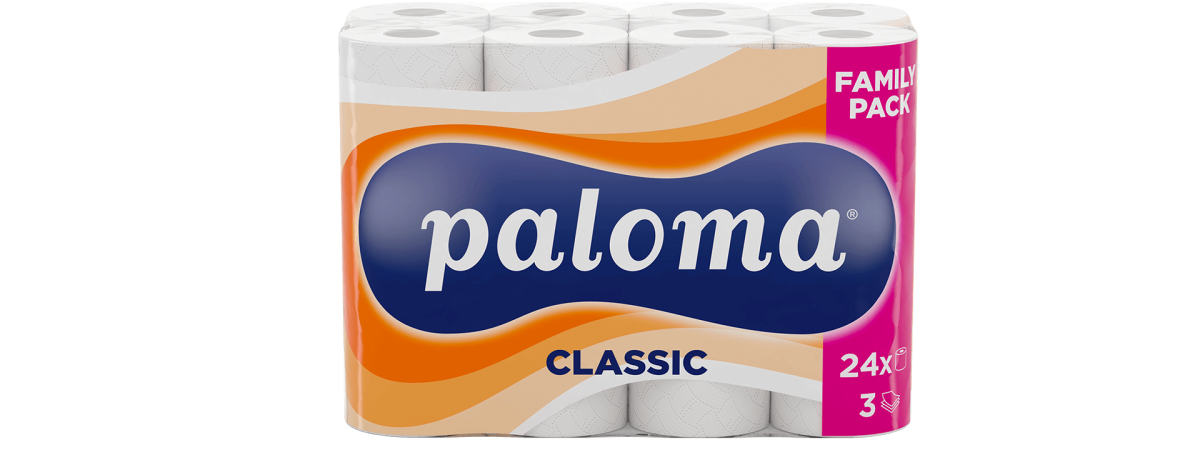 TP Paloma Classic 24ks, 3vrst, 100% cel.,bílý,bal 4x24ks, 3838952030847