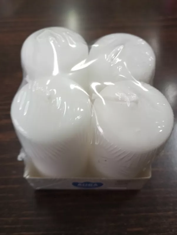 Adventní svíce 4ks/40/80mm bílá