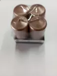 Adventní svíce válec 4ks/40/80mm metalik rosegold