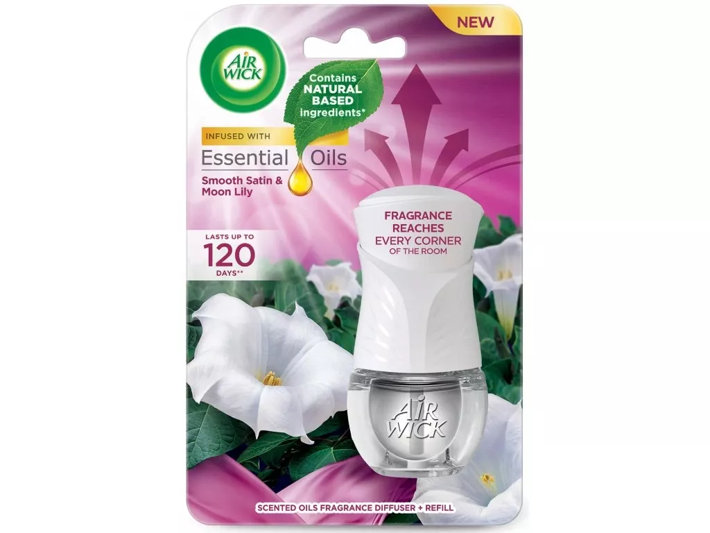AIRWICK Electric strojek komplet Jemný satén & Měsíční lilie 19ml