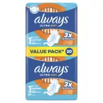 ALWAYS vložky ULTRA day Normal wings 3xProtection 10ks AKCE !! (ORANŽOVÉ) 4k, kart. 20ks