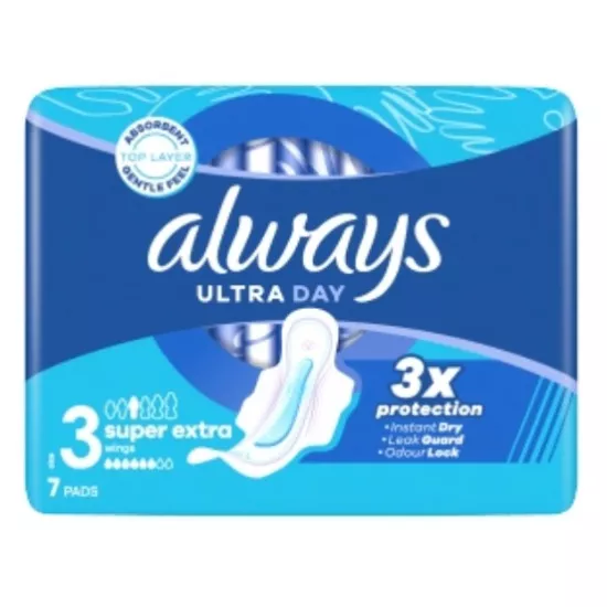 Always vložky ultra wings super extra Night 7ks AKCE !! (MODRÉ), kart.20ks