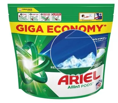 ARIEL gel.tablety Allin1 70ks Montain spring Stain&Odour, bal.2ks