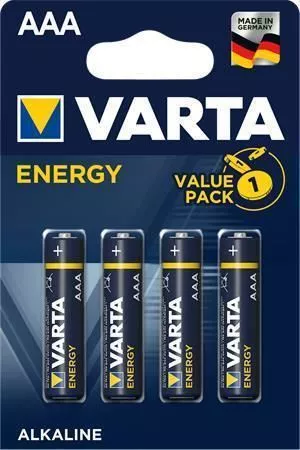 Baterie mikrotužková AAA VARTA 4.103B4 R03 alkalická Energy, cena za 4ks, kart. 10x4ks