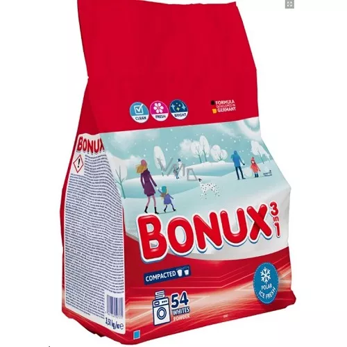 Bonux 3v1 Ice Fresh 54PD, 3,51kg prací prášek