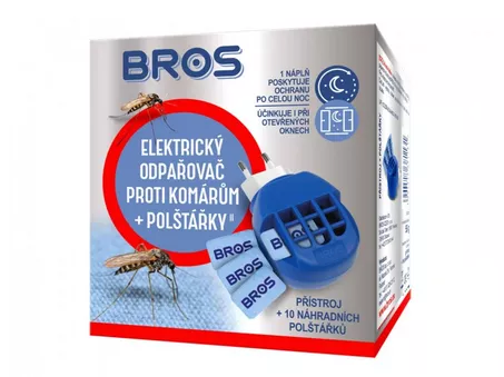 BROS el.odpařovač na komáry 55g + 10x náplň (10 nocí)