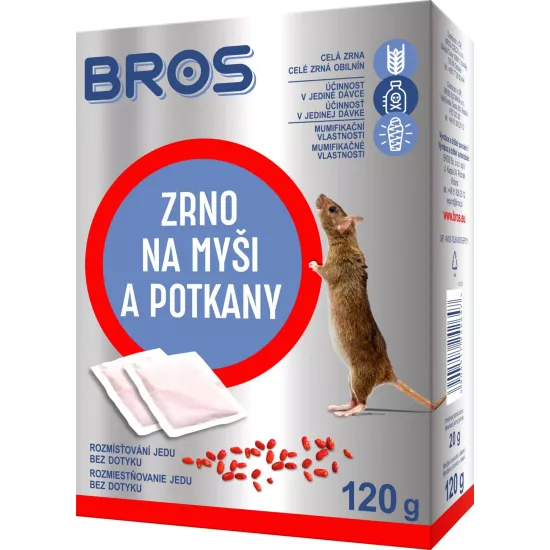 Bros zrno na myši,krysy 120g, kart.12ks