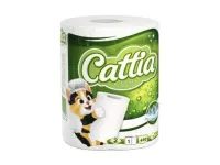 CATTIA  kuch. utěrky 2vrst.,100% cel.,100m,v=22cm, 440útr. zel.obal bal.6rolí, pal.192ks