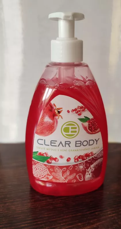 Clear Body tek.mýdlo 500ml s vůní granátového jablka, kart 12ks