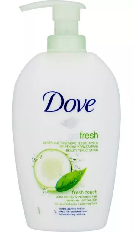 DOVE tekuté mýdlo s pumpičkou 250ml Cucumber&Green Tea, kart 6ks