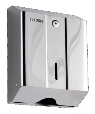Kovový zásobník LOSDI na Z-Z ručníky mat-nerez 0104F