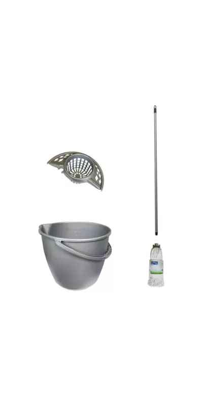 Mopová souprava: vědro 11l, ždímač, mop 160g, násada 120cm