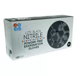 Rukavice jednoráz. vyšetř. nitryl bez pudru,Black, vel. XL,100ks, kart.10x100  RD3010405