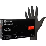 Rukavice jednorázové vyš. nitryl  bez pudru  L 100ks, Black kart.10x100ks