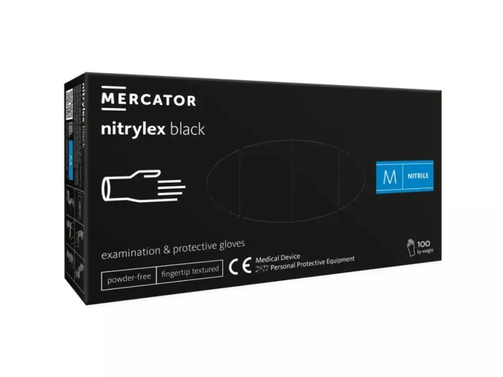 Rukavice nitryl Black jednoráz.100ks, vel. "M",kart. 10x100ks