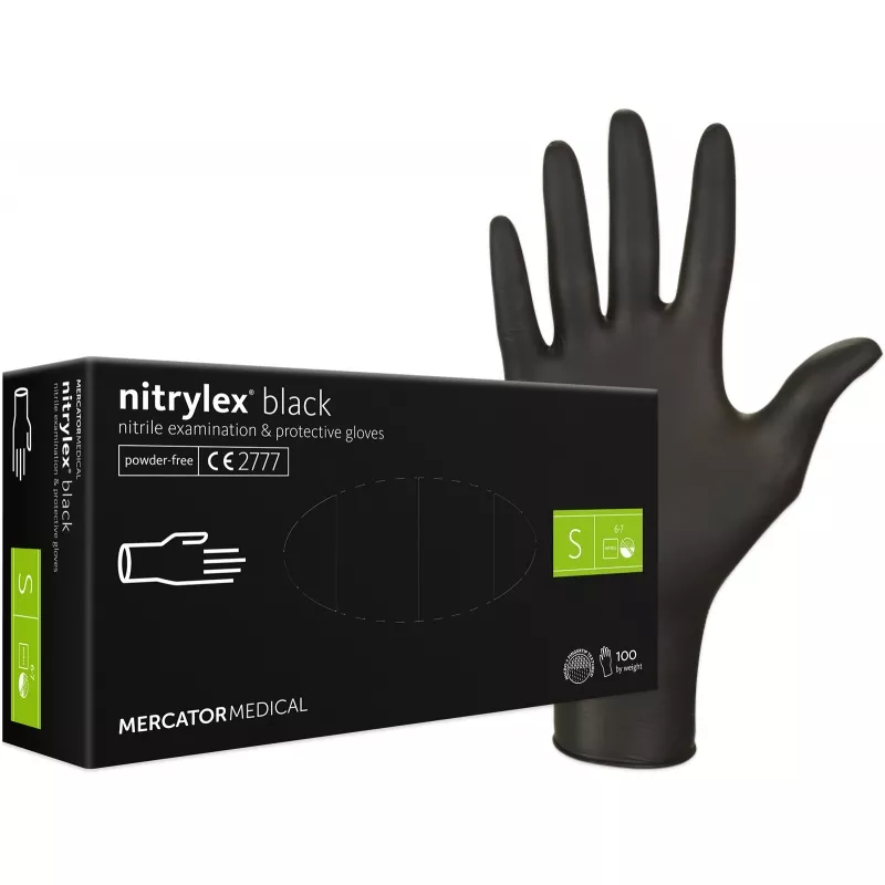 Rukavice nitryl Black jednoráz.100ks, vel. "S",kart. 10x100ks