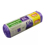 Sáčky do koše 60l fialové, 60x70+20cm, kart.60ks