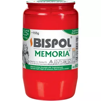 Svíčka hřbitovní olejová č.3 s víčkem Memoria 155g 2,5dne,, kart. 20ks
