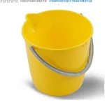 Vědro 12l s výlevkou a plast. uchem žluté