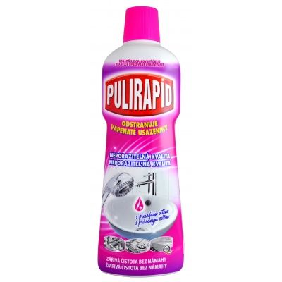 Pulirapid 750ml odstr.vod.usazenin přír.ocet /tm.růž./ .lahev, kart. 16ks AKCE !!!