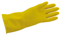 Rukavice pro domácnost latexové žluté "M"  STANDART s velur. úpravou