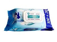 Vlhč. ubrousky Happy wet wipes  ANTIBACTERIAL 100ks s pevným klipem