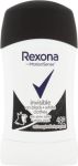 REXONA stick 40ml invisible on black+white clothes  48h, kart. 6ks