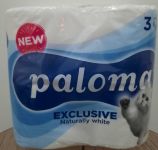 TP Paloma Exclusive 3vrs.,4x134 bílý  /KOČKA/ balení 14x4, 100% cel. 3838952034388